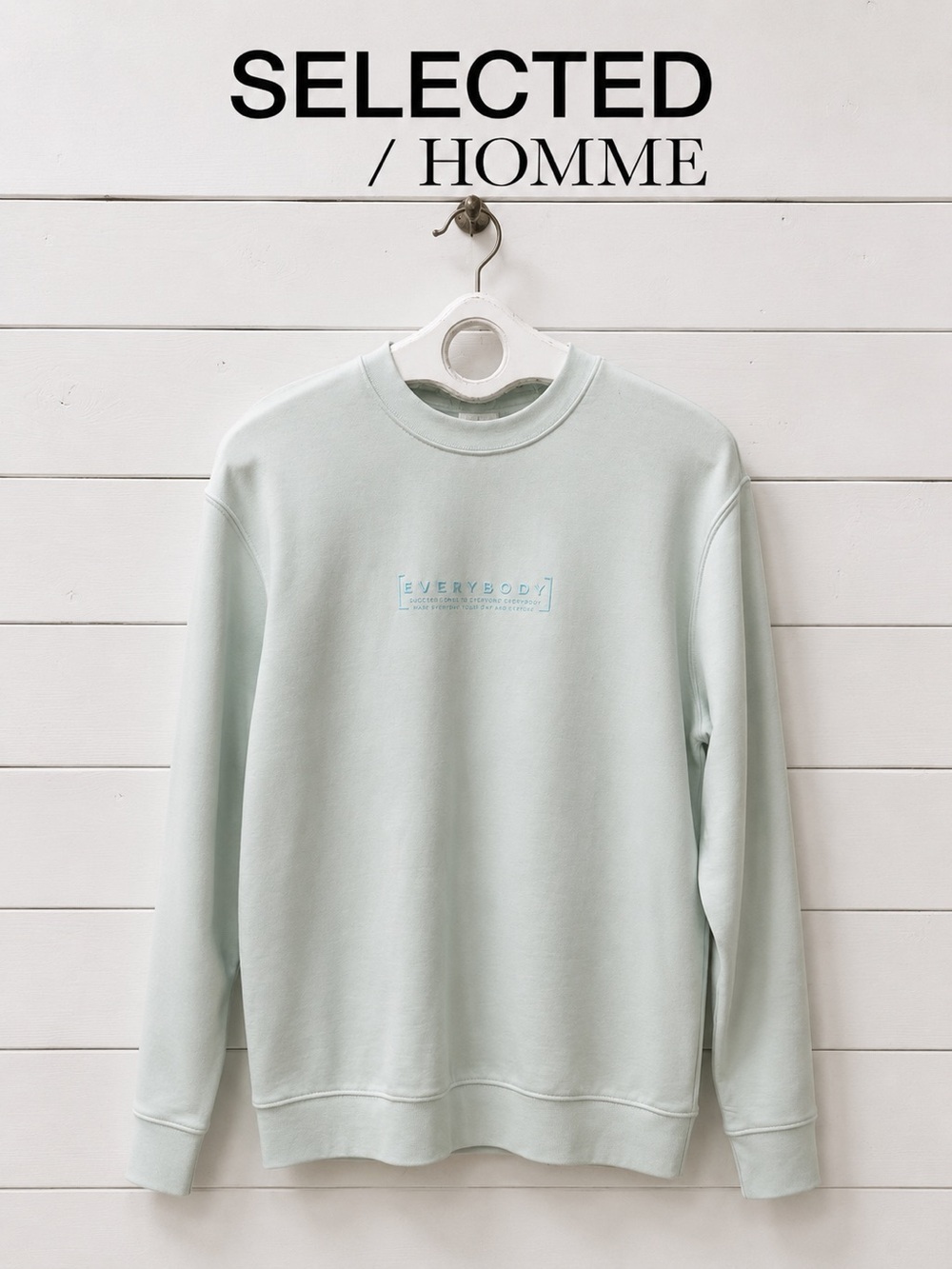 Selected Homme Mint Green Crewneck Sweatshirt – Men’s Size S